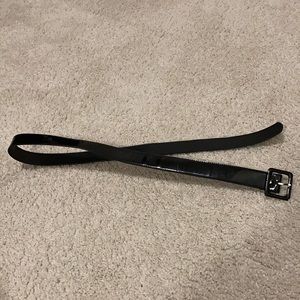 Shiny pleather belt. 33.75”